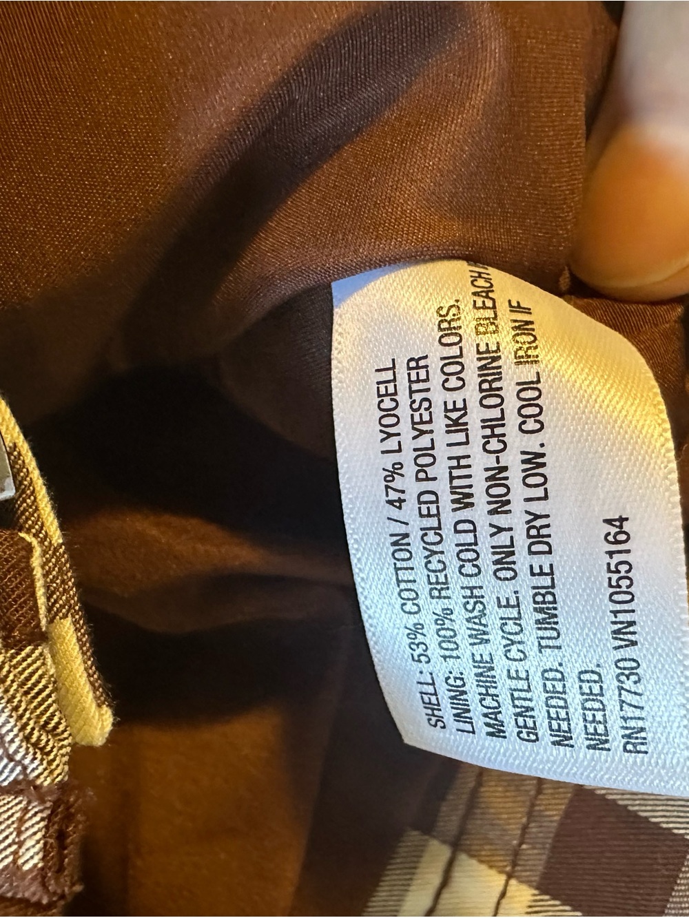 A new Day brown Checkered Jacket in Brown and Cream Medium - Picture 10 of 10